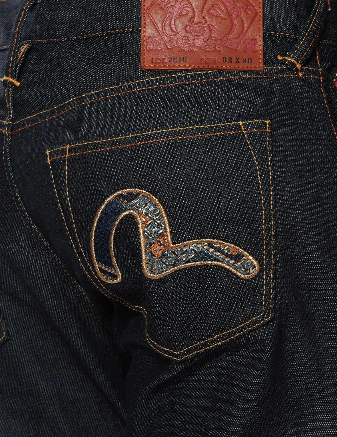 Brocade Kamon and Seagull Appliquéd Slim Straight fit Jeans 2010