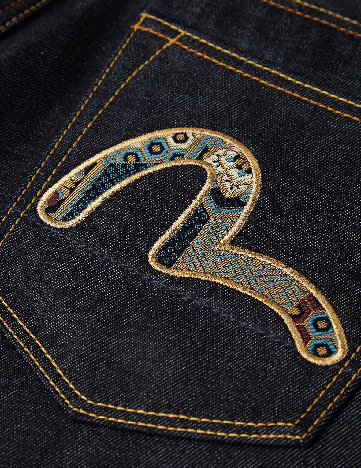 Brocade Kamon and Seagull Appliquéd Slim Straight fit Jeans 2010