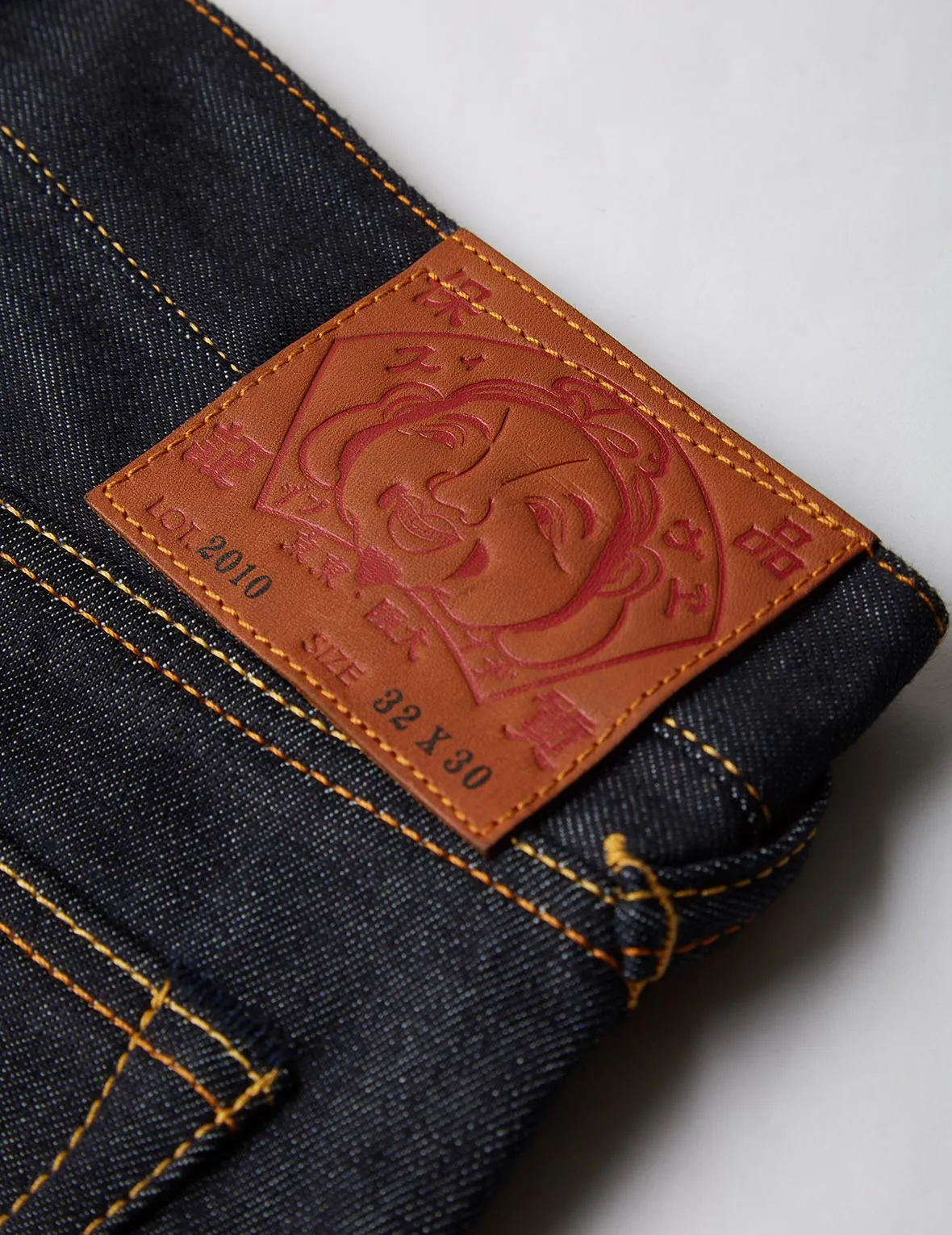 Brocade Kamon and Seagull Appliquéd Slim Straight fit Jeans 2010