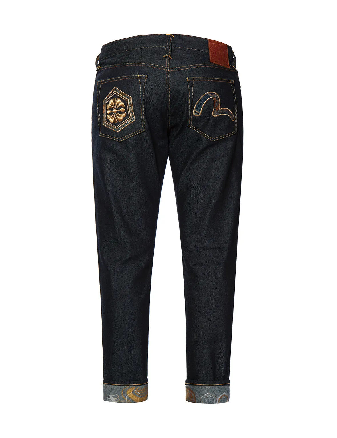 Brocade Kamon and Seagull Appliquéd Slim Straight fit Jeans 2010