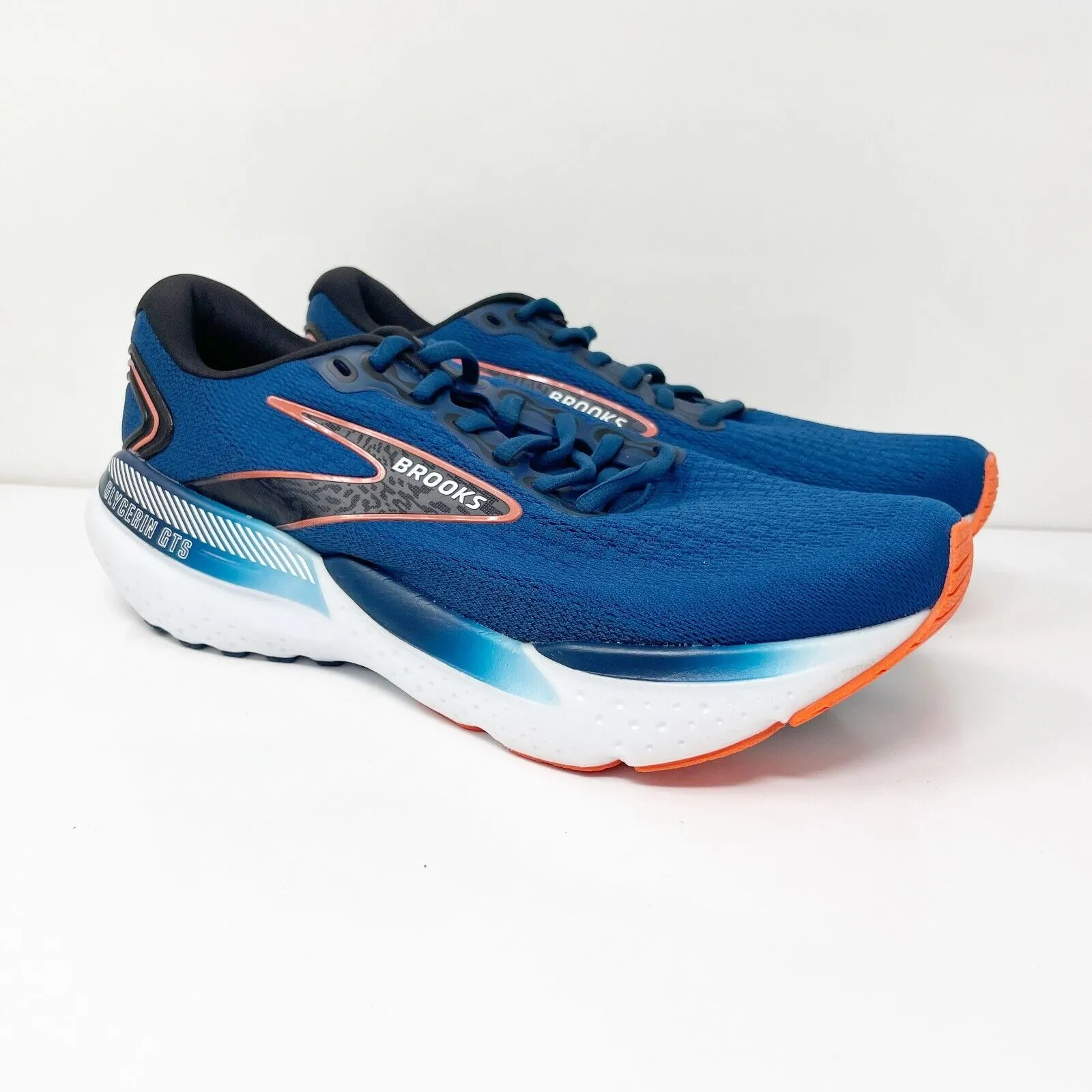 Brooks Mens Glycerin GTS 21 1104201D474 Blue Running Shoes Sneakers Size 8.5 D