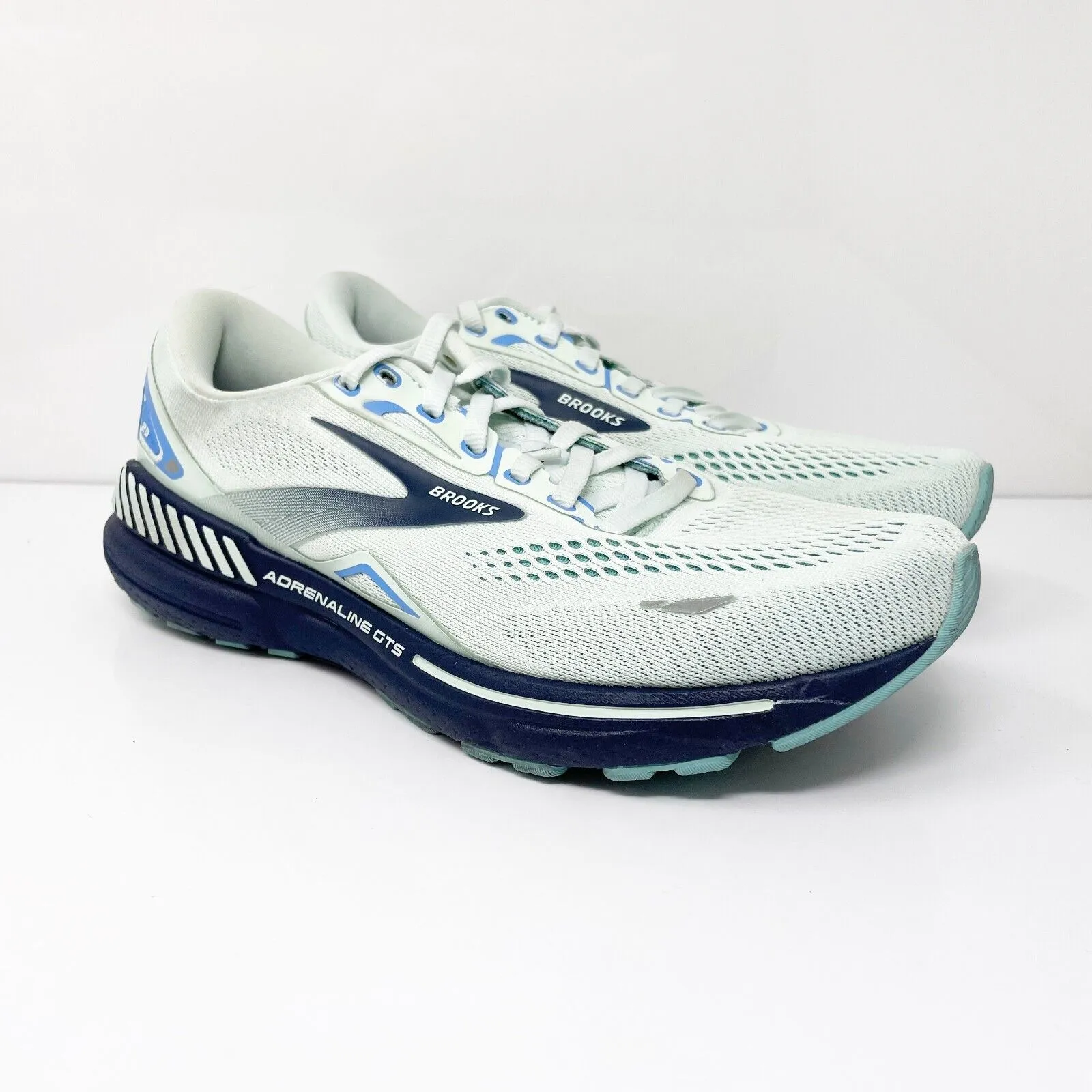 Brooks Womens Adrenaline GTS 23 1203811D471 Blue Running Shoes Sneakers Sz 9.5 D