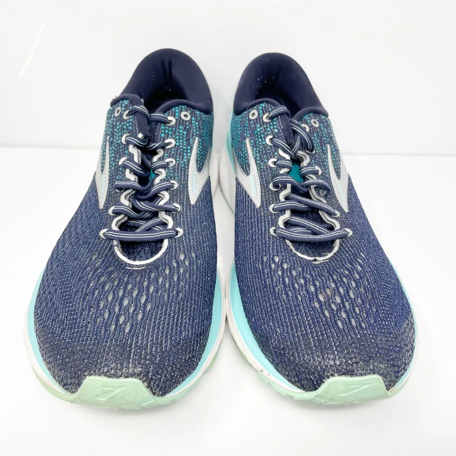 Brooks Womens Ghost 11 1202771B493 Blue Running Shoes Sneakers Size 12 B