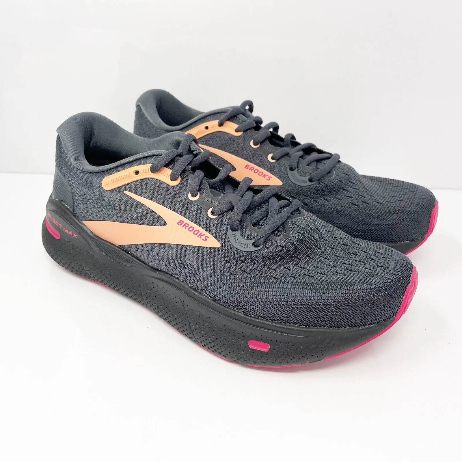 Brooks Womens Ghost Max 1203951B049 Black Running Shoes Sneakers Size 9 B