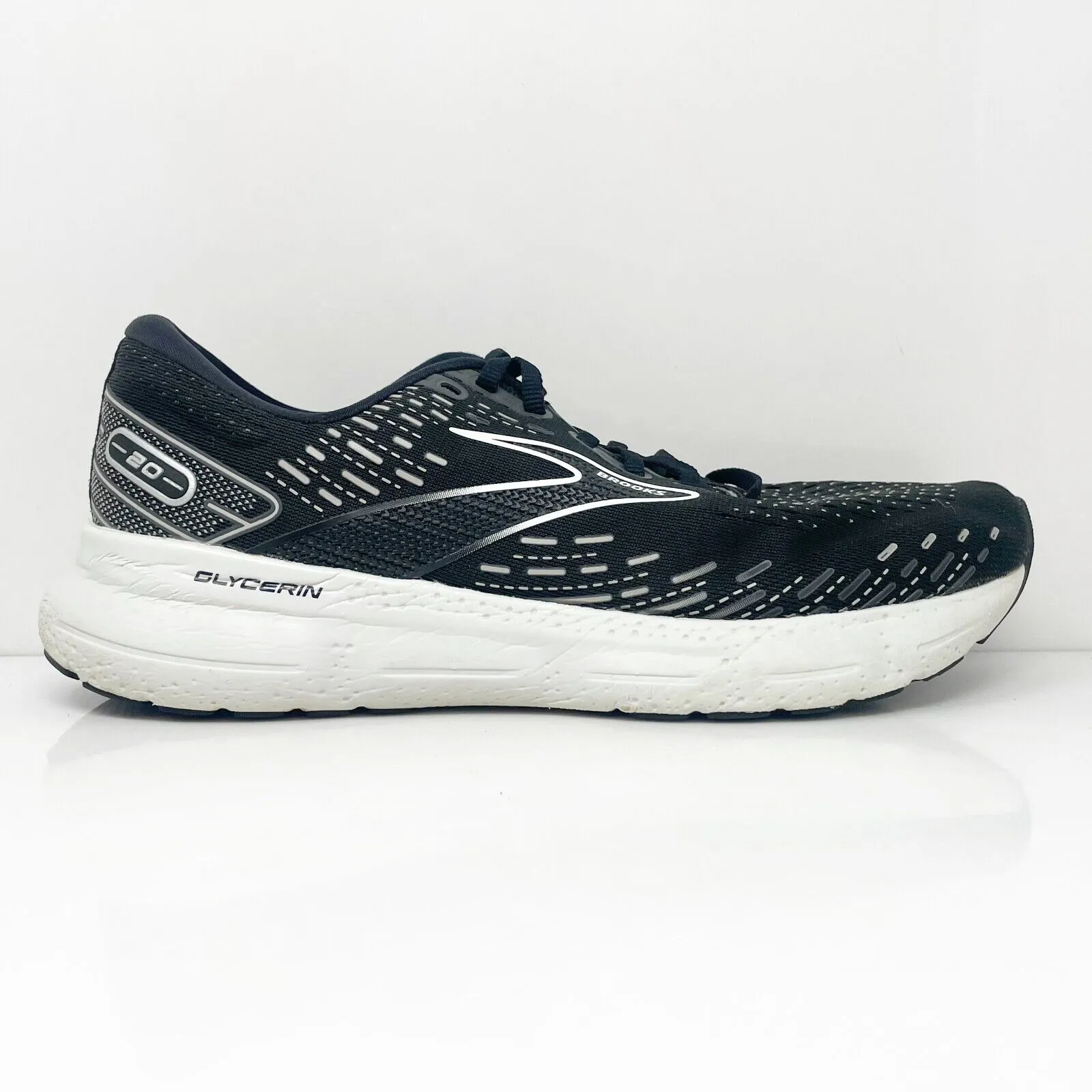 Brooks Womens Glycerin 20 1203691B059 Black Running Shoes Sneakers Size 10.5 B