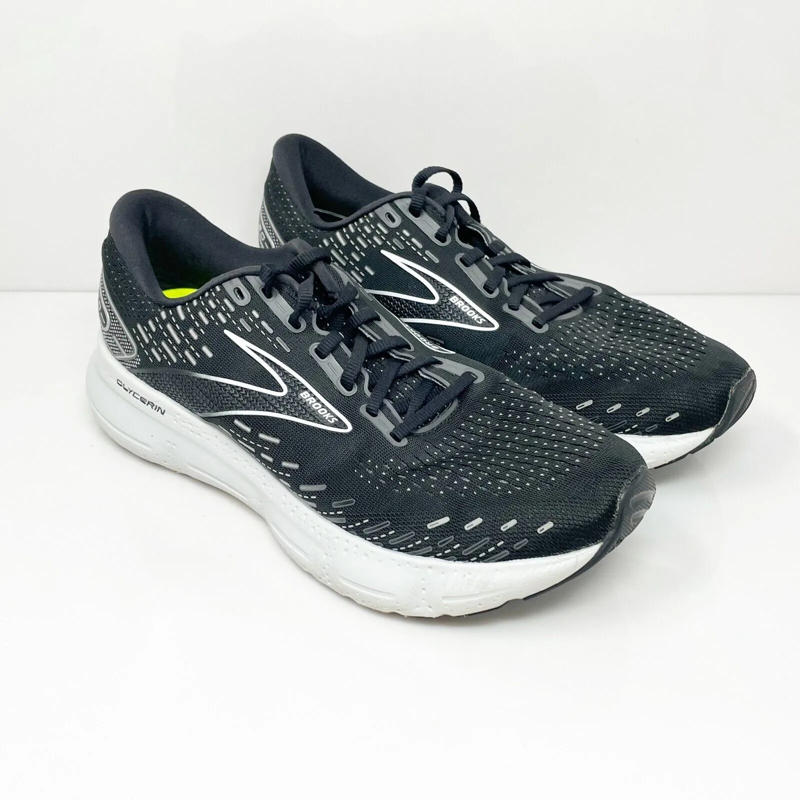 Brooks Womens Glycerin 20 1203691B059 Black Running Shoes Sneakers Size 11 B