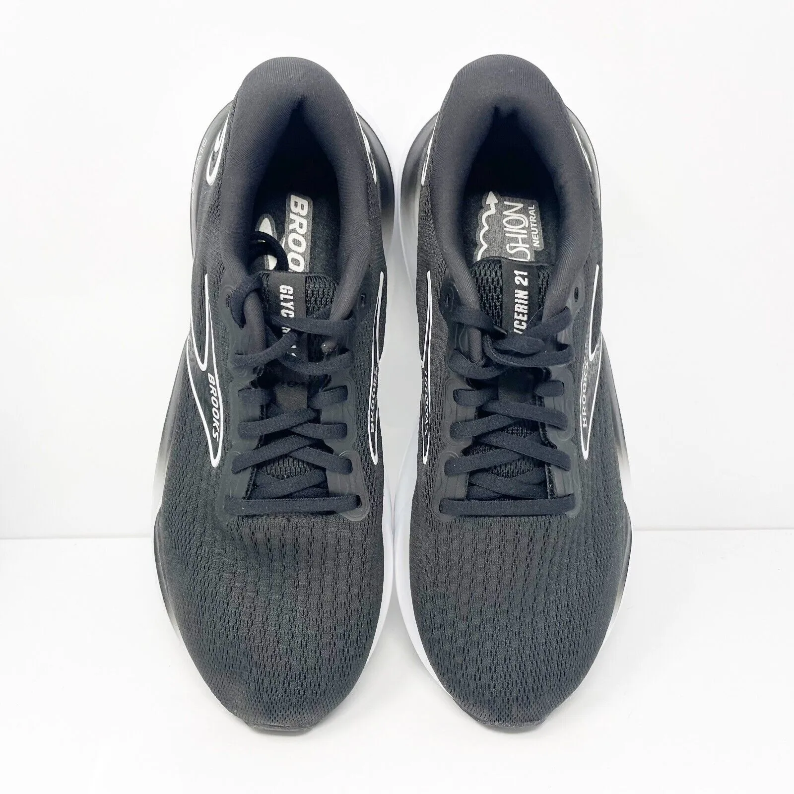 Brooks Womens Glycerin 21 1204081B090 Black Running Shoes Sneakers Size 10 B