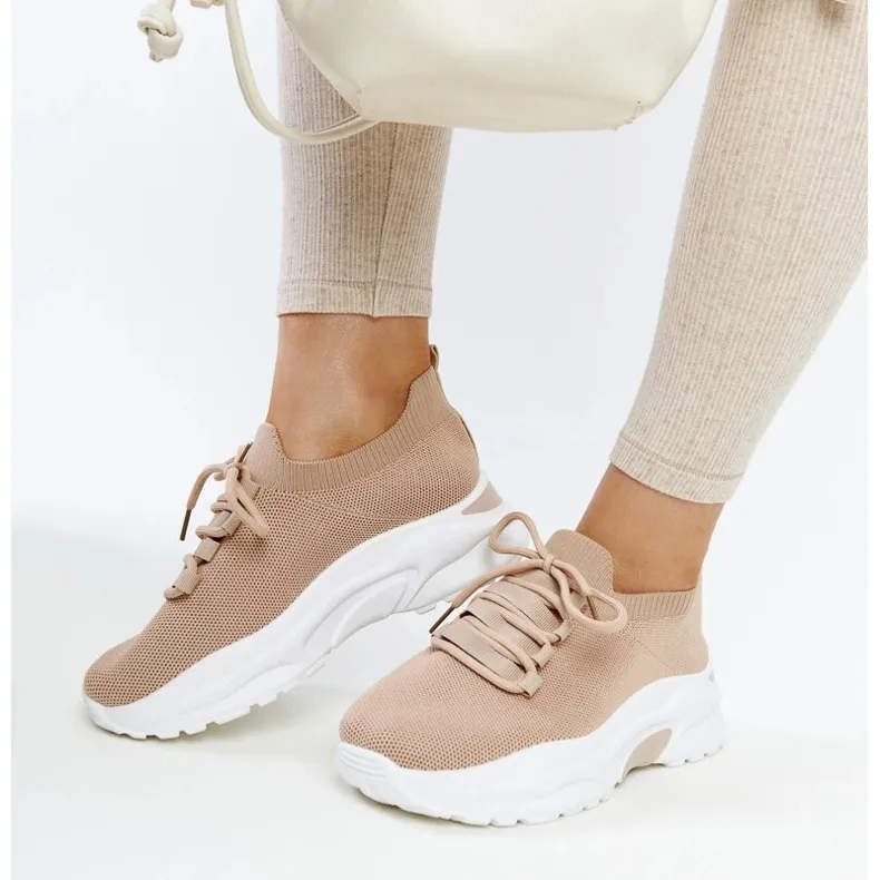 Brown Iveta sports sneakers beige