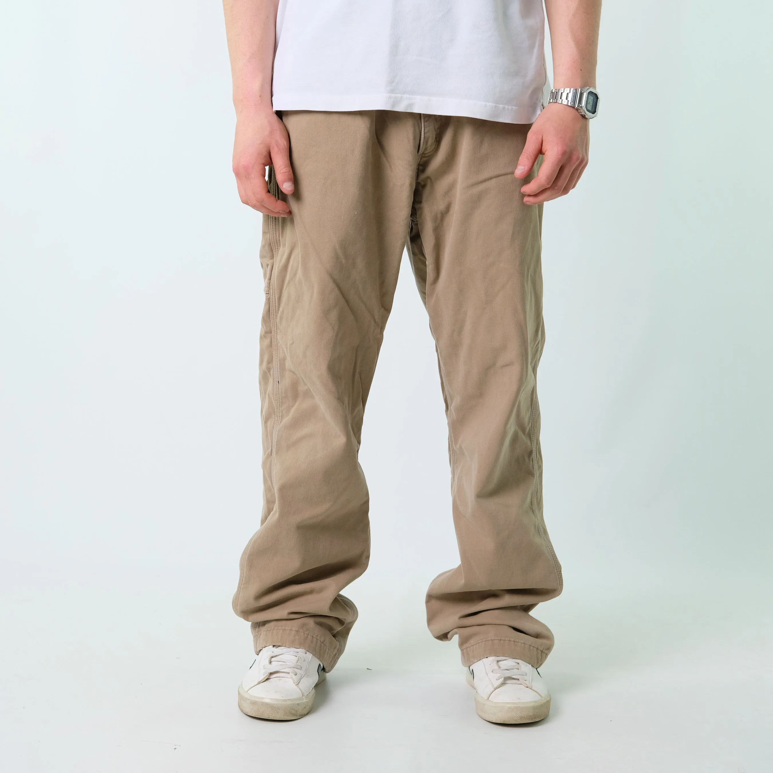 Brown y2ks Carhartt Canvas Carpenter Jeans Baggy Pants (38x36)