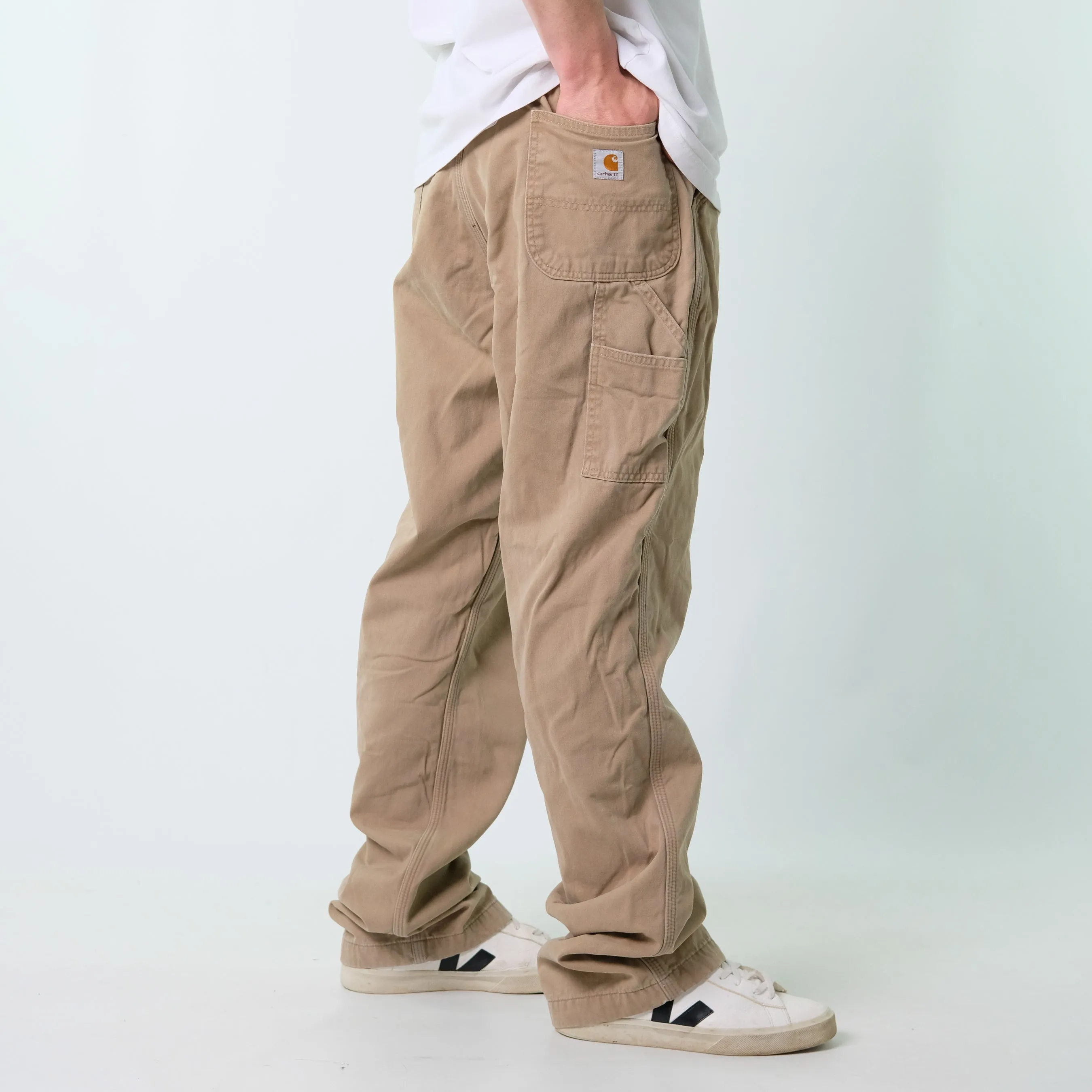 Brown y2ks Carhartt Canvas Carpenter Jeans Baggy Pants (38x36)