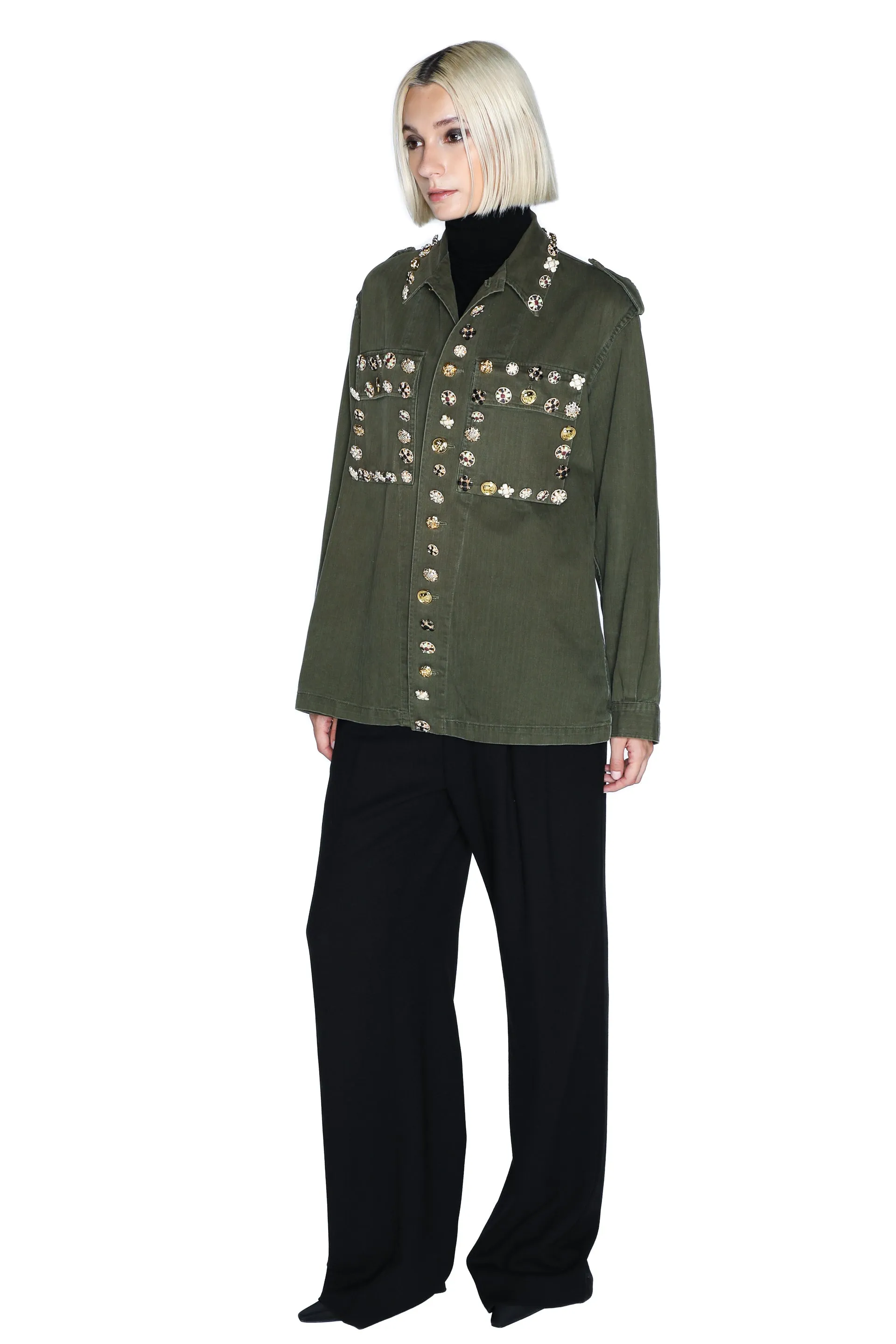 'BUTTON LUXE' VINTAGE FRENCH MILITARY JACKET