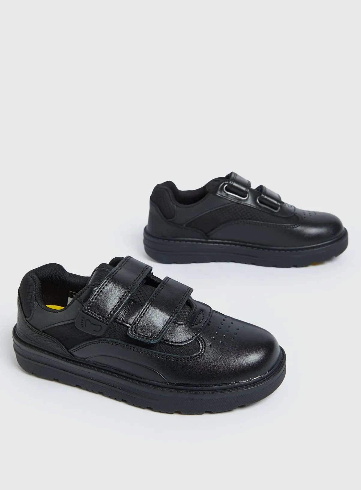 Buy Magic Feet Black Leather Twin Strap Trainers 10 Infant | Trainers | Tu