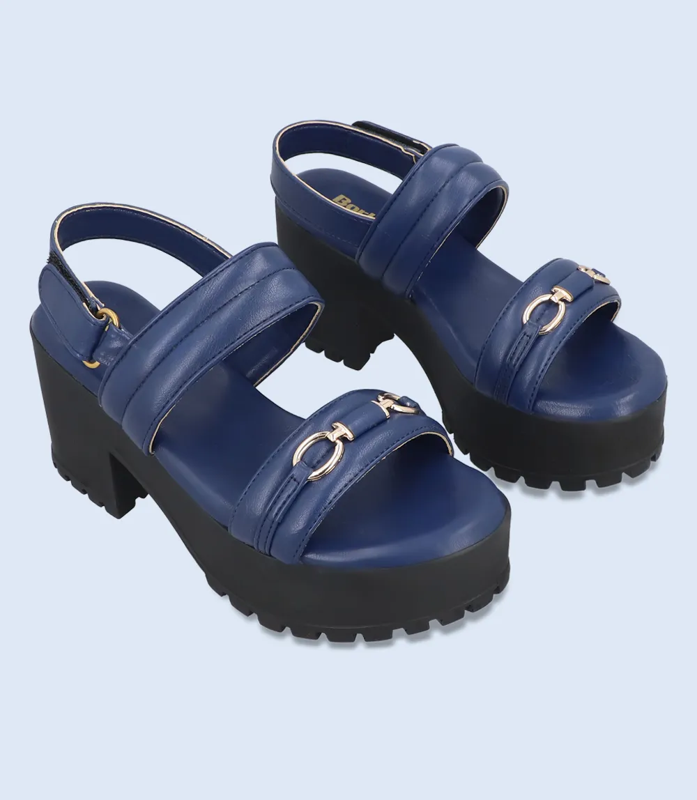 Navy Platform Sandals for Women - BW9222