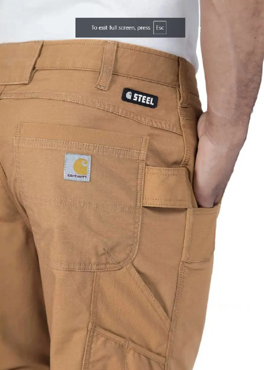 Carhartt Steel Rugged Flex Relaxed Fit Work Pant - Ripstop Double-Front Utility Multi-Pocket Work Trousers From Carhartt