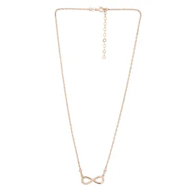 Carlton London Women'S Rose Gold Western Na Spring Ring Handcrafted Brass Rose Gold-Plated Necklace Fjn4025