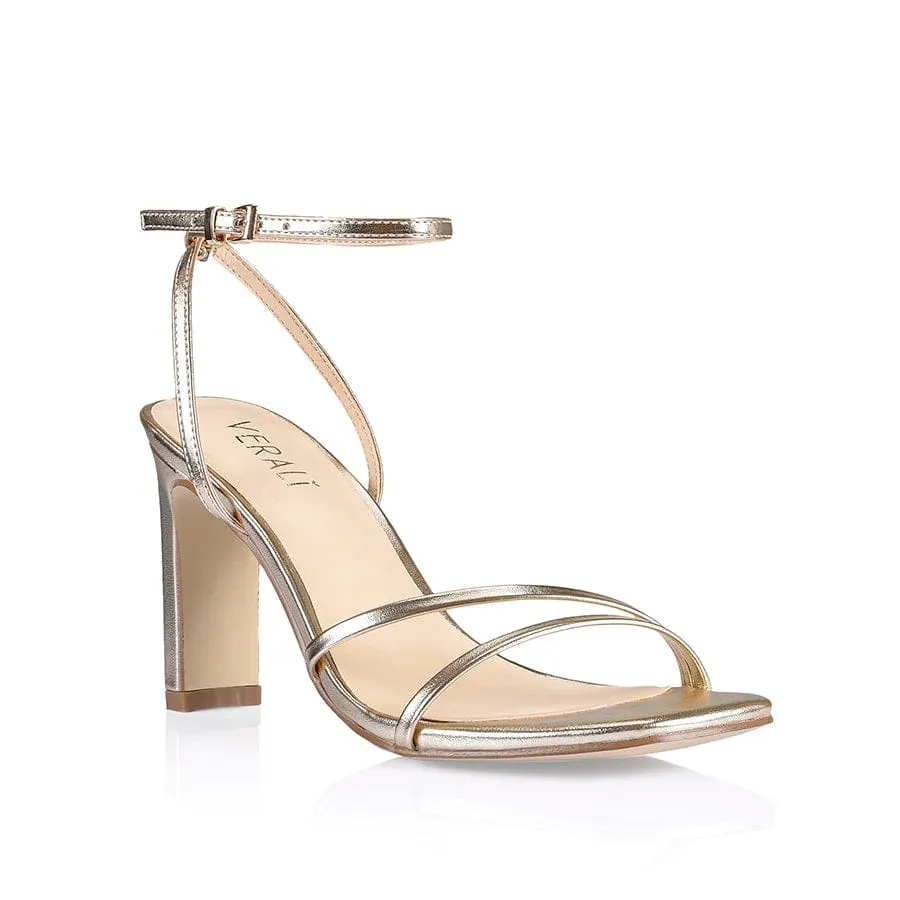 Champagne Strappy Heels - Kimmy Slim