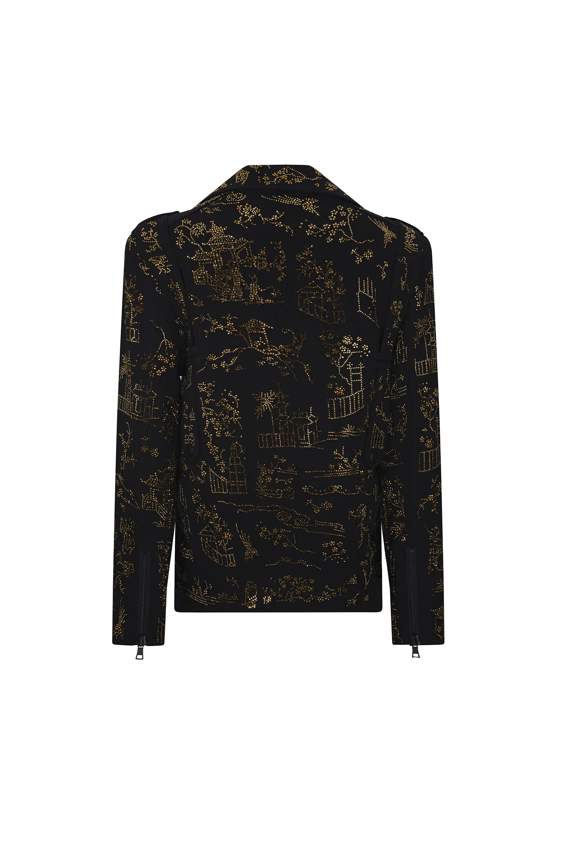 'CHINOISERIE' LONG MOTORCYCLE JACKET