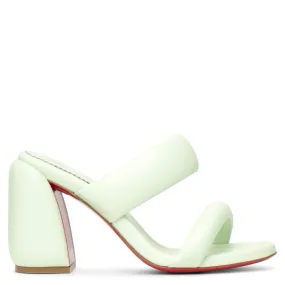 Christian Louboutin Inflama Sab 85 green leather mules