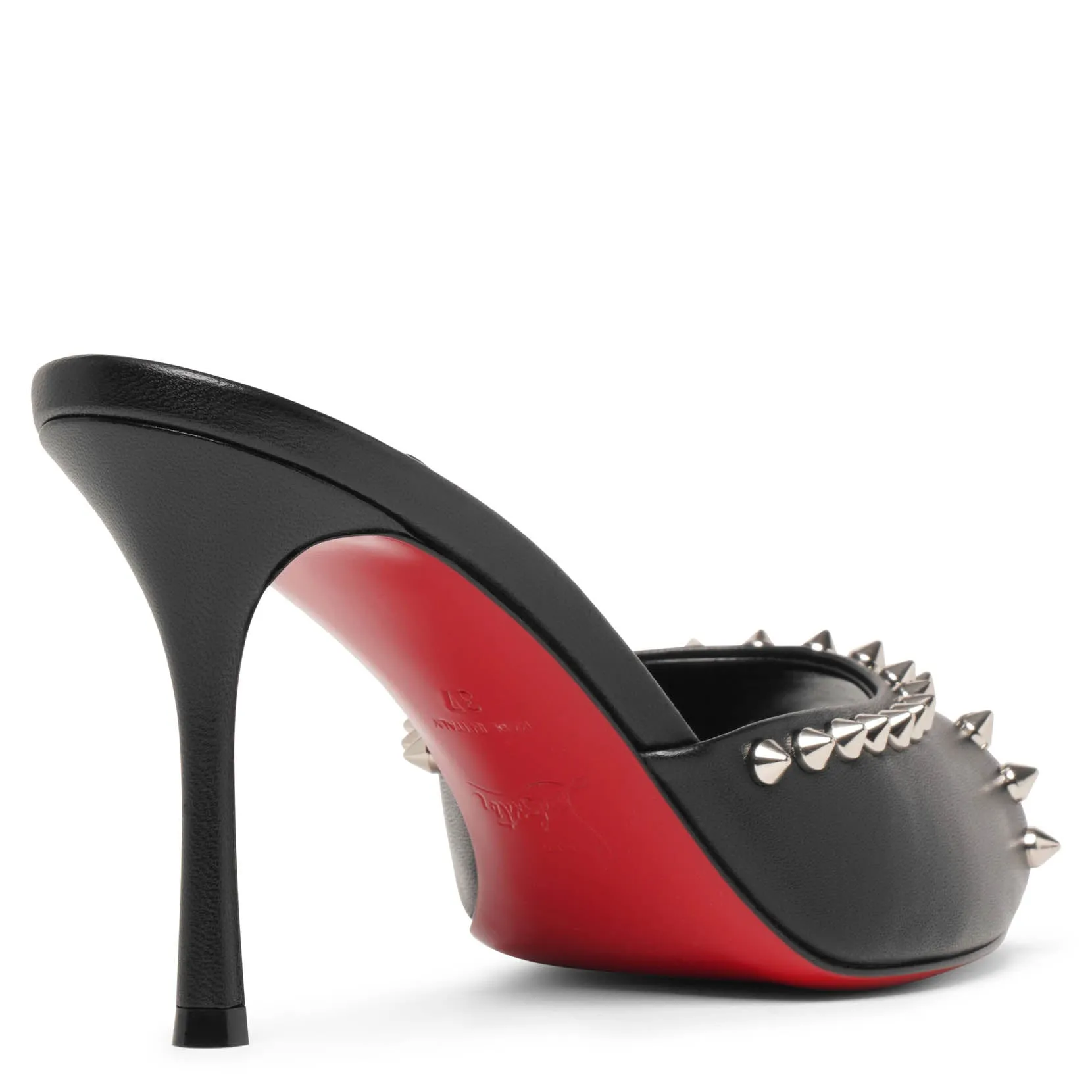 Christian Louboutin Me Dolly 85 black leather spikes mules