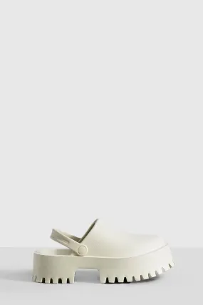 Chunky Lug Sole Platform Slingback Mules