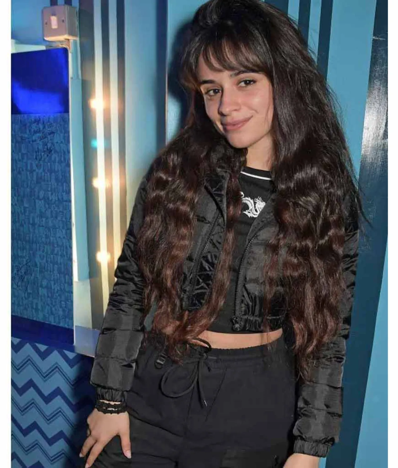 Black Cropped Jacket - Cindrella 2021 Camila Cabello Jacket