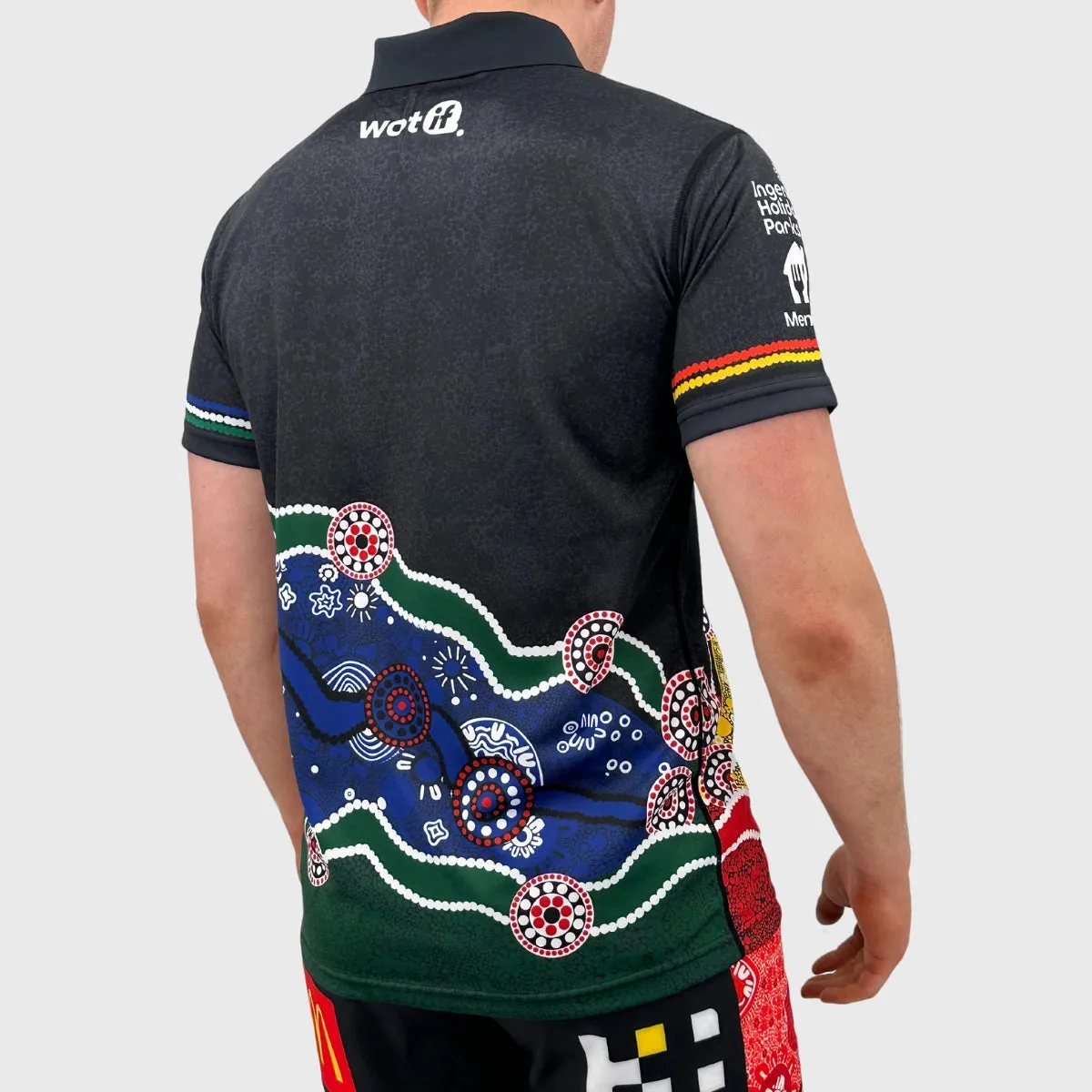 Classic Rabbitohs Men's NRL Indigenous Polo Shirt