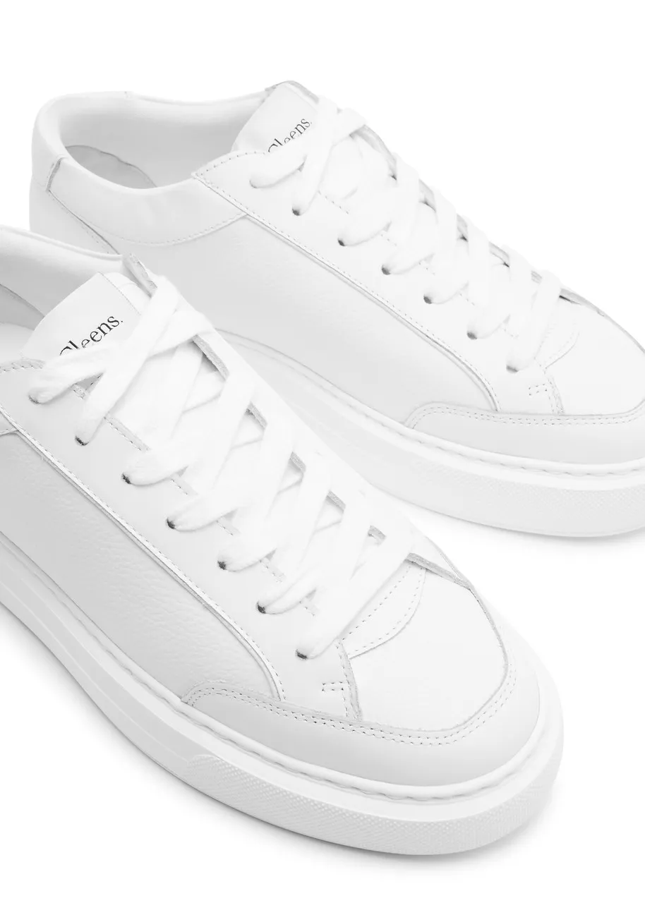 CLEENS Luxor grained leather sneakers  -                         -                     -                