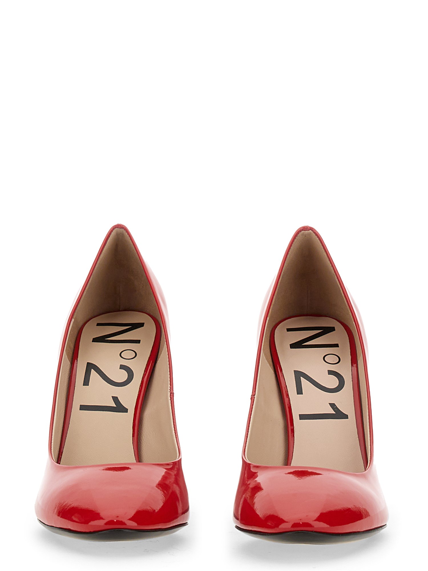 Color-Block Leather Pumps by Number 21