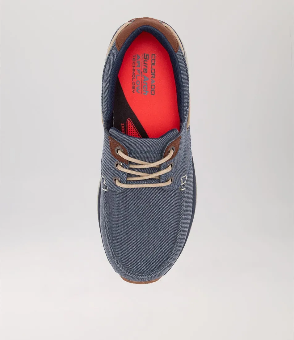 COLORADO Zefta Navy Canvas Sneakers