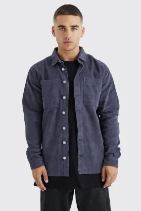 Cord Cargo Shirt Jacket