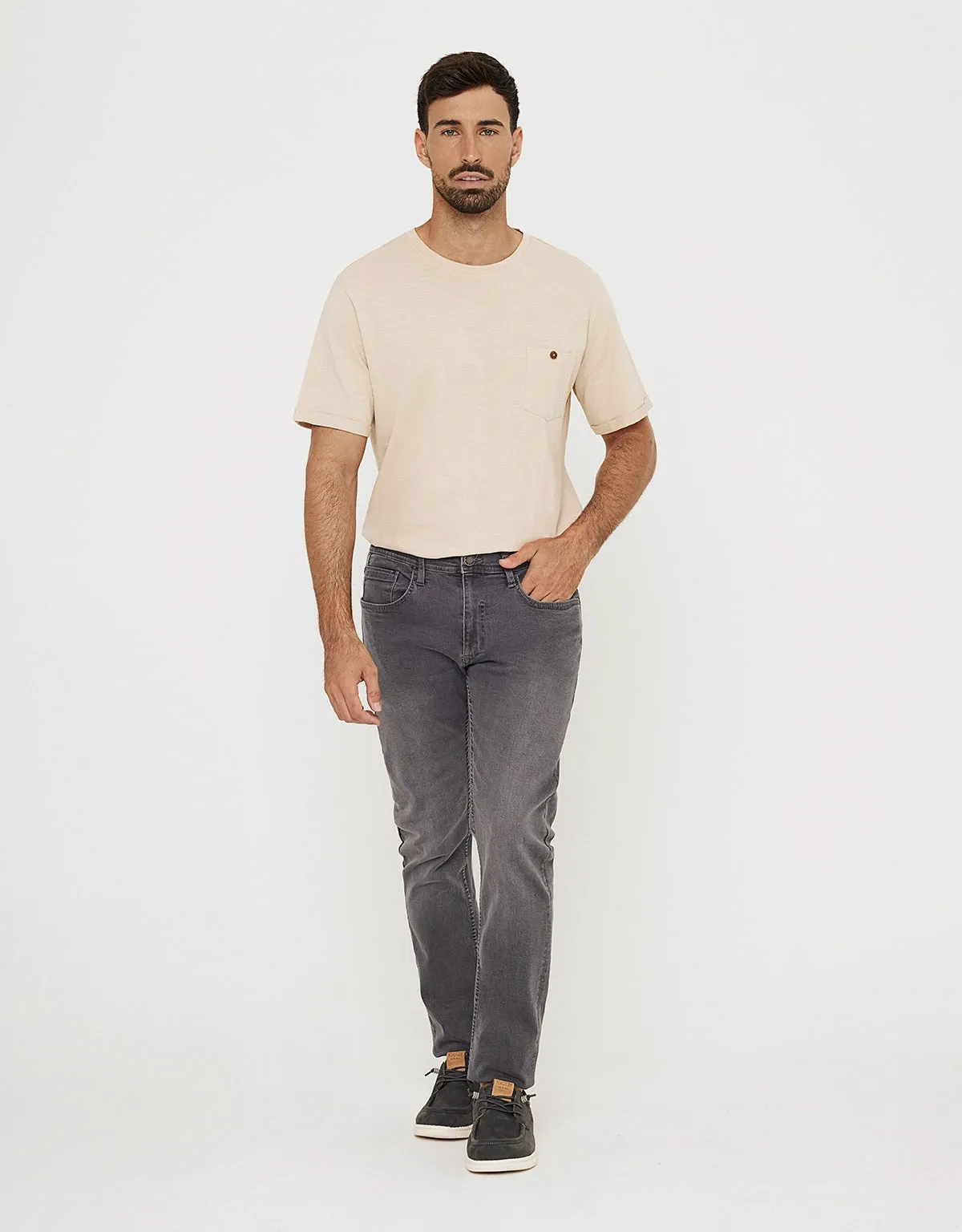 Dark Grey Denim Trousers - Lordseat