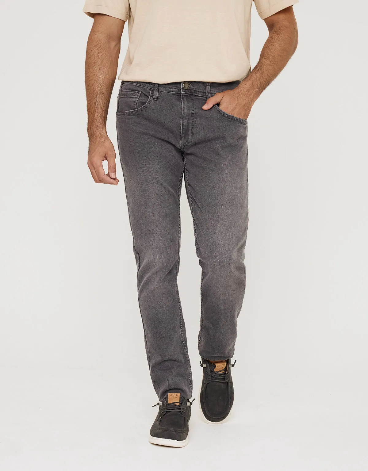 Dark Grey Denim Trousers - Lordseat