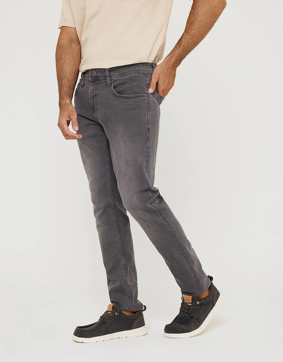 Dark Grey Denim Trousers - Lordseat