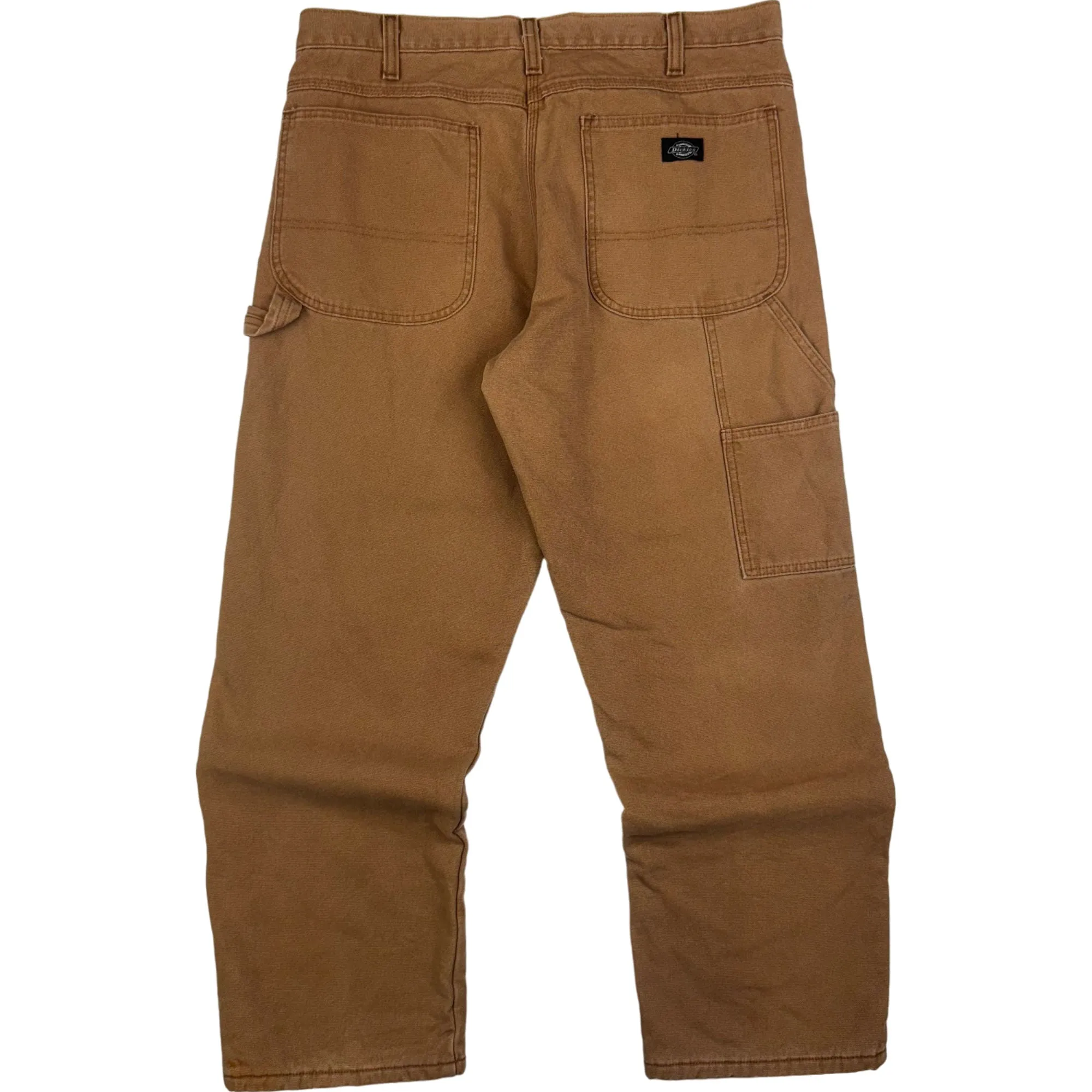 Dickies Fleece Lined Carpenter Workwear Trousers Brown