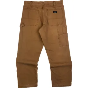 Dickies Fleece Lined Carpenter Workwear Trousers Brown