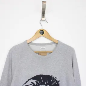 Diesel Grey and Black Crew Neck Sweatshirt Jumper