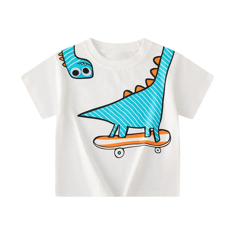 Dinosaur Print Tops for Baby Boys Wholesale 240409278