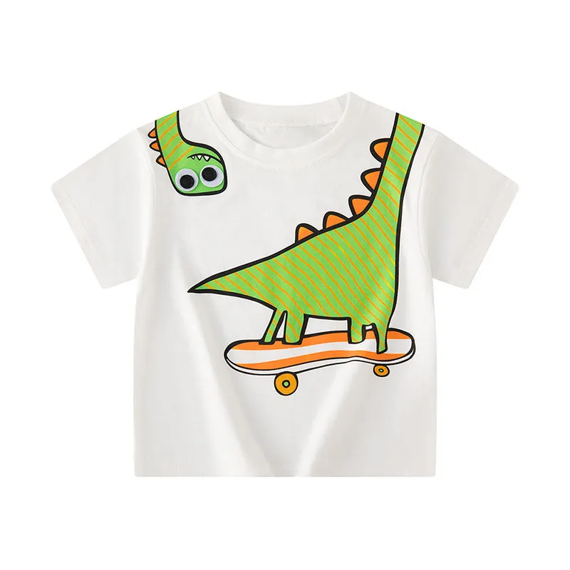 Dinosaur Print Tops for Baby Boys Wholesale 240409278