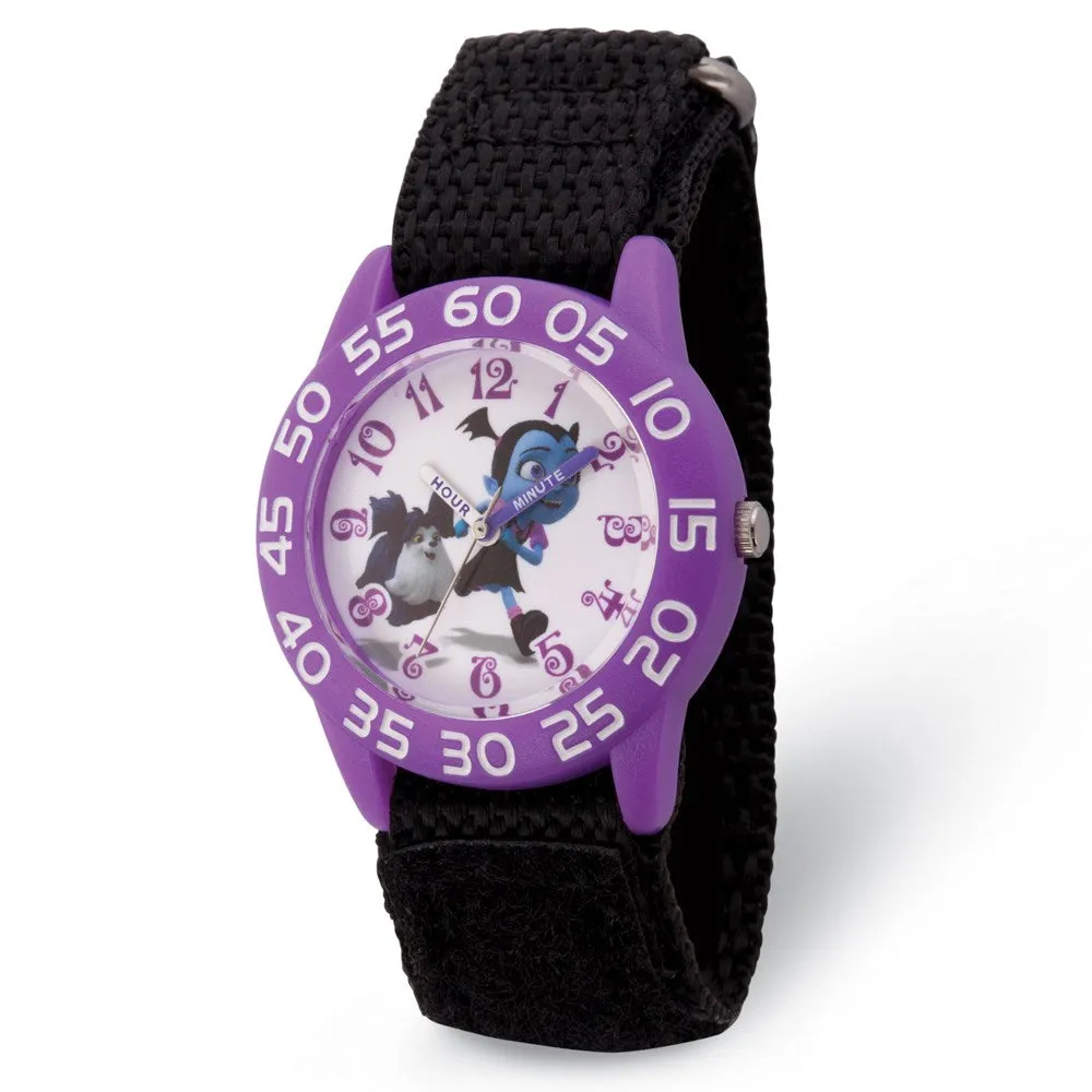 Vampirina & Wolfie Disney Girls Black Strap Acrylic Time Teacher Watch