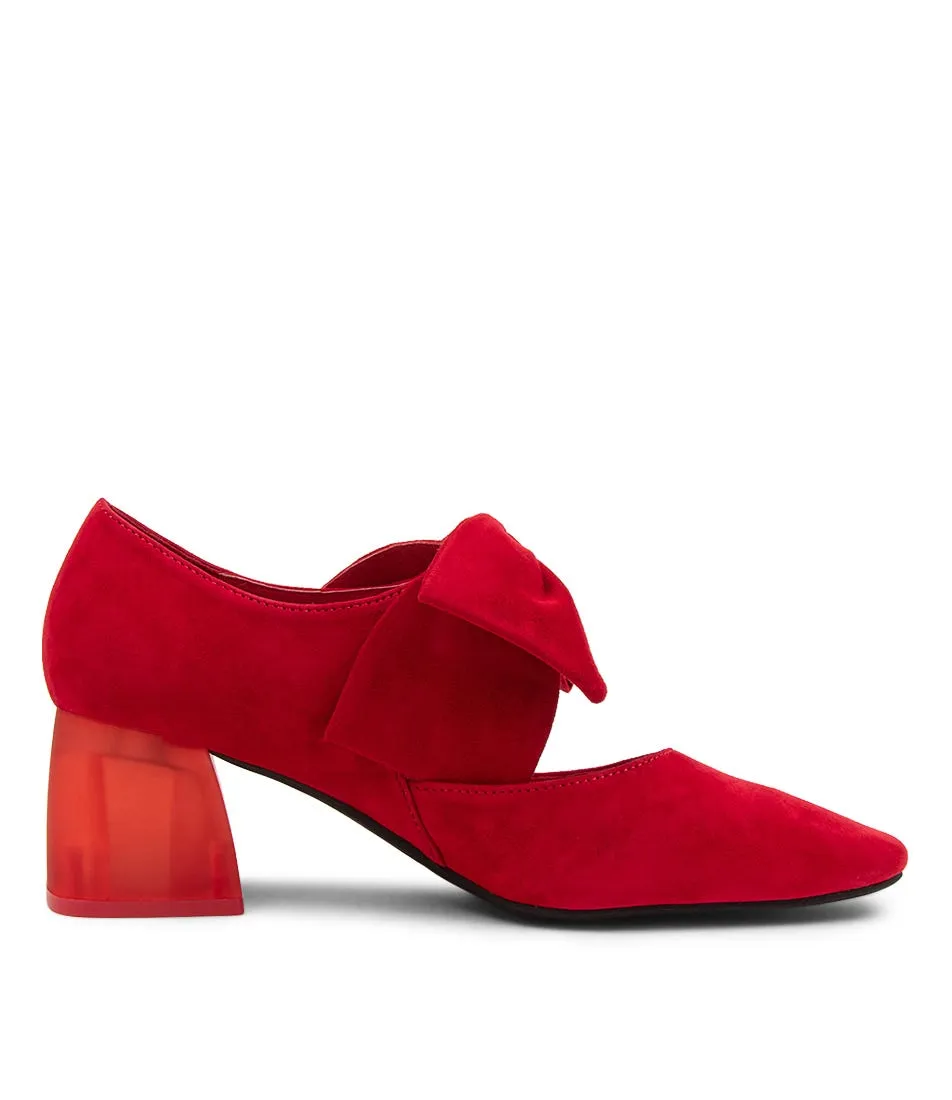 DJANGO & JULIETTE Misha Red Suede Heels