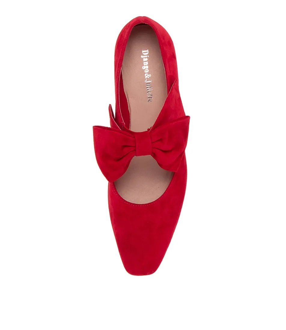 DJANGO & JULIETTE Misha Red Suede Heels