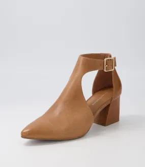 DJANGO & JULIETTE Moreno Tan Leather Heels