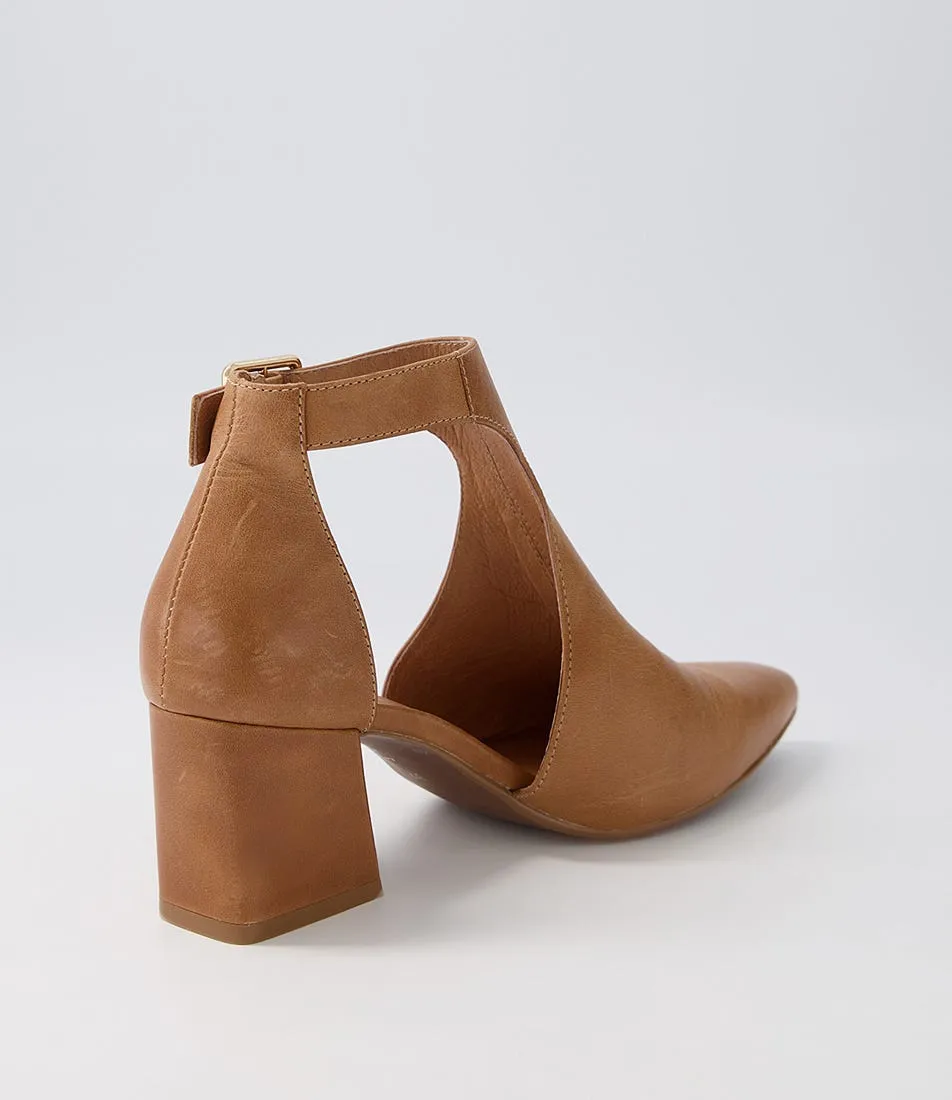 DJANGO & JULIETTE Moreno Tan Leather Heels