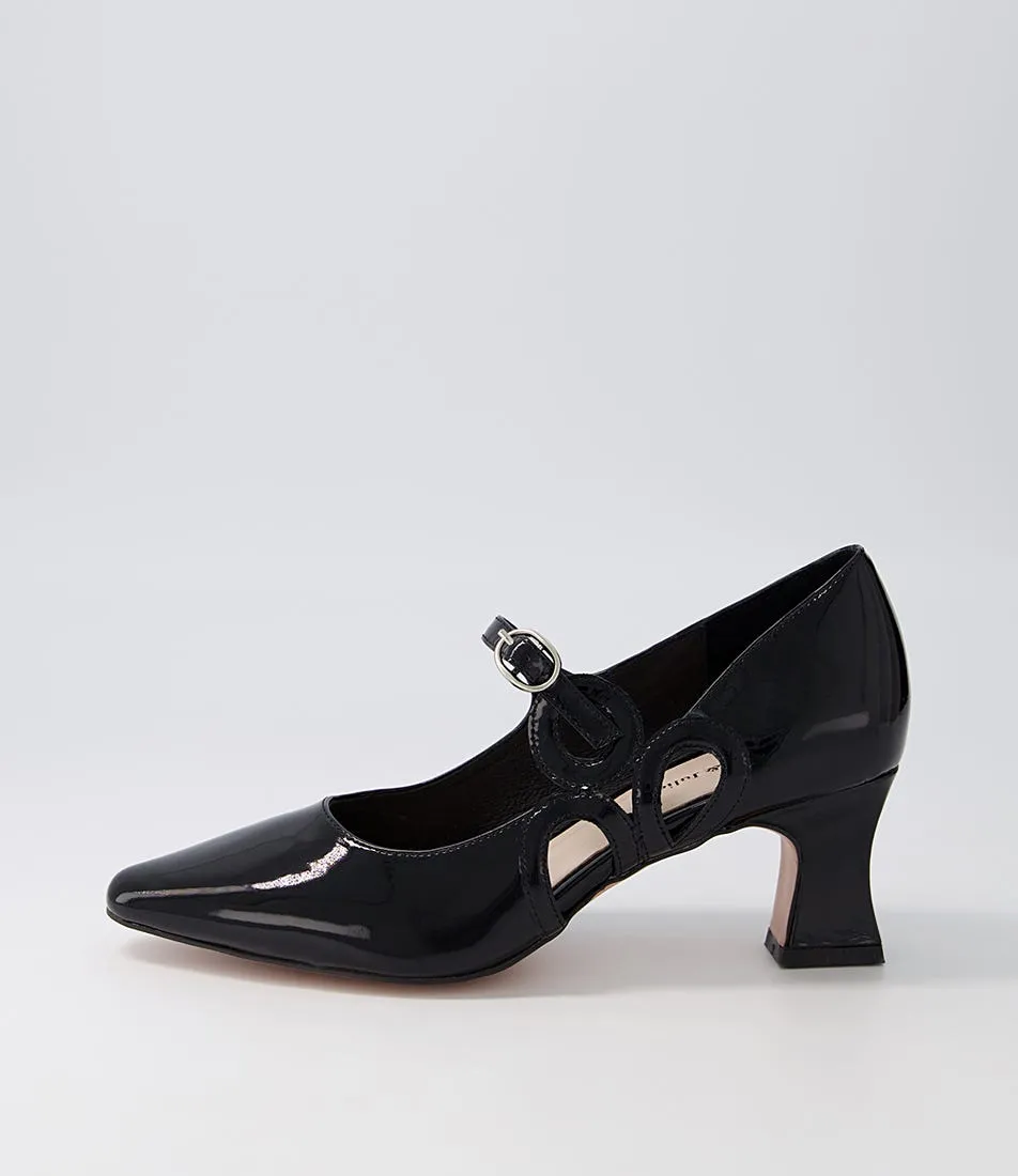 DJANGO & JULIETTE Penaya Black Patent Leather Heels