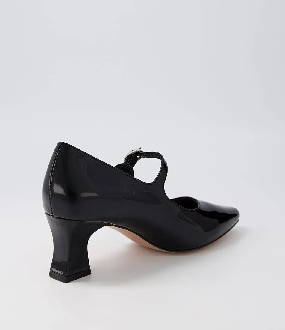 DJANGO & JULIETTE Penaya Black Patent Leather Heels