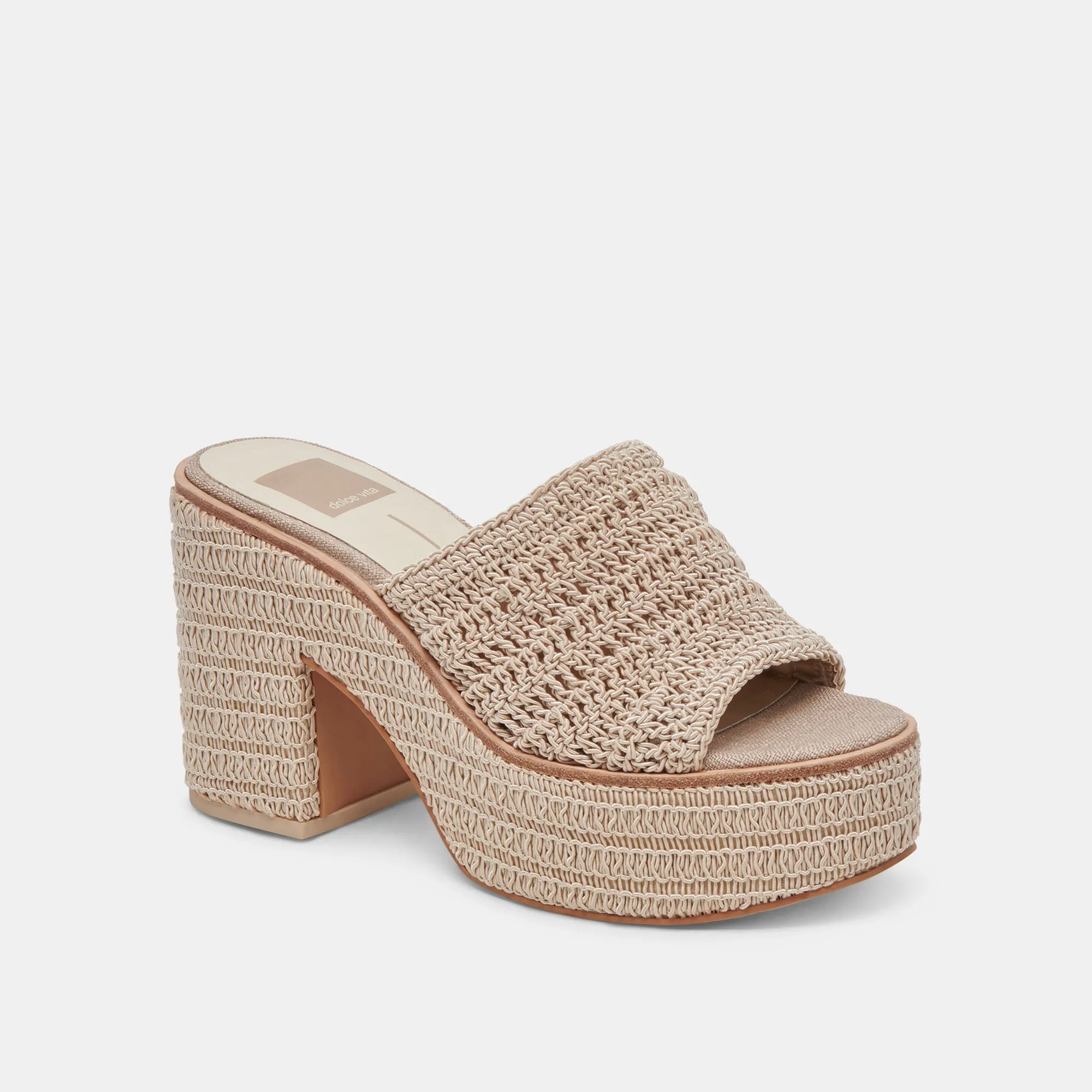 Dolce Vita “Ladin” Heels -Dove Woven