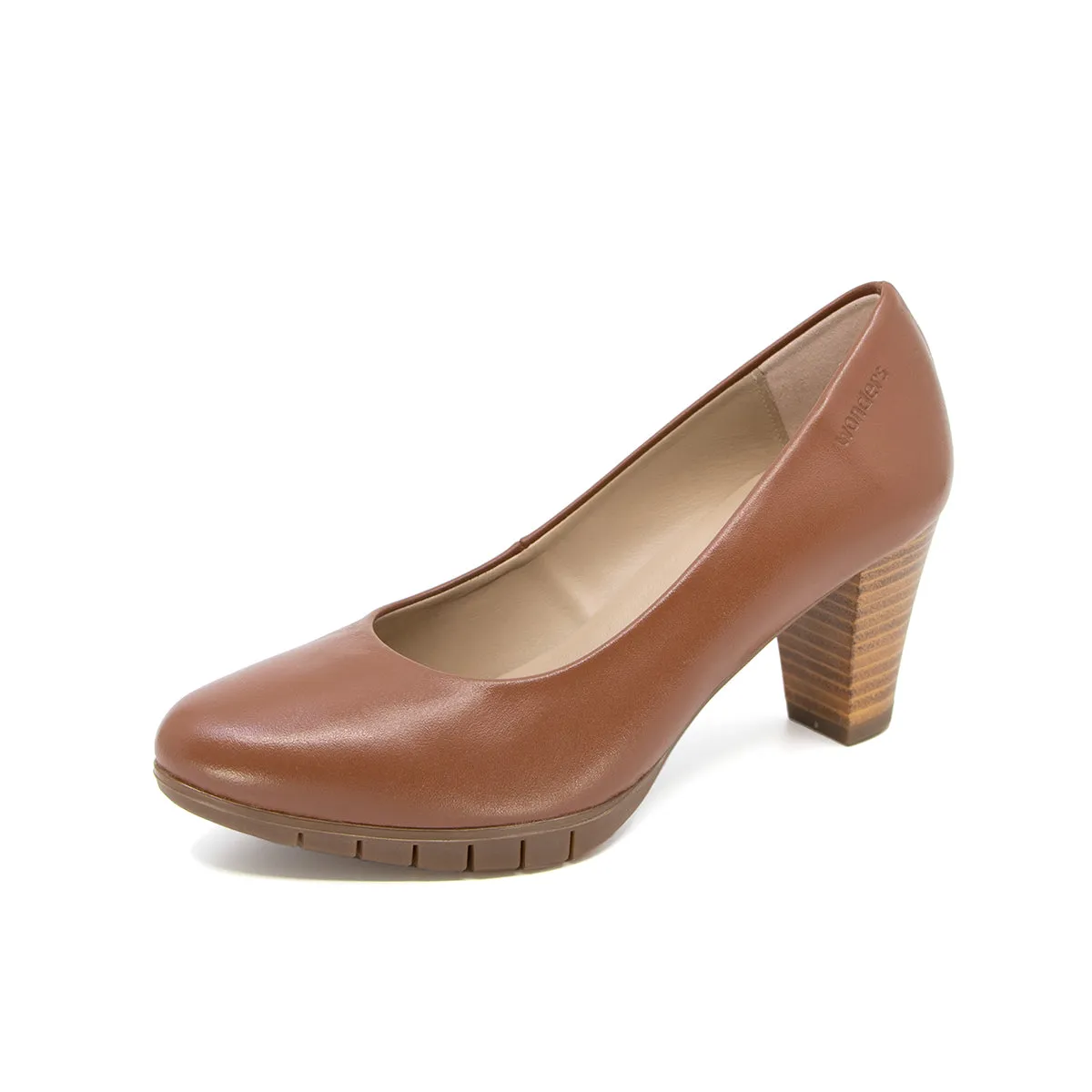 Doris Camel Brown Soft Walking Pumps