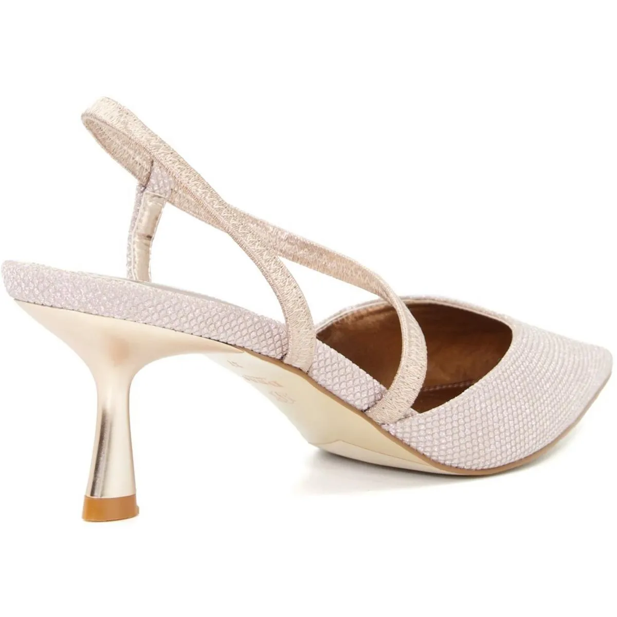 Dune Citrus Court Shoes Rose Gold