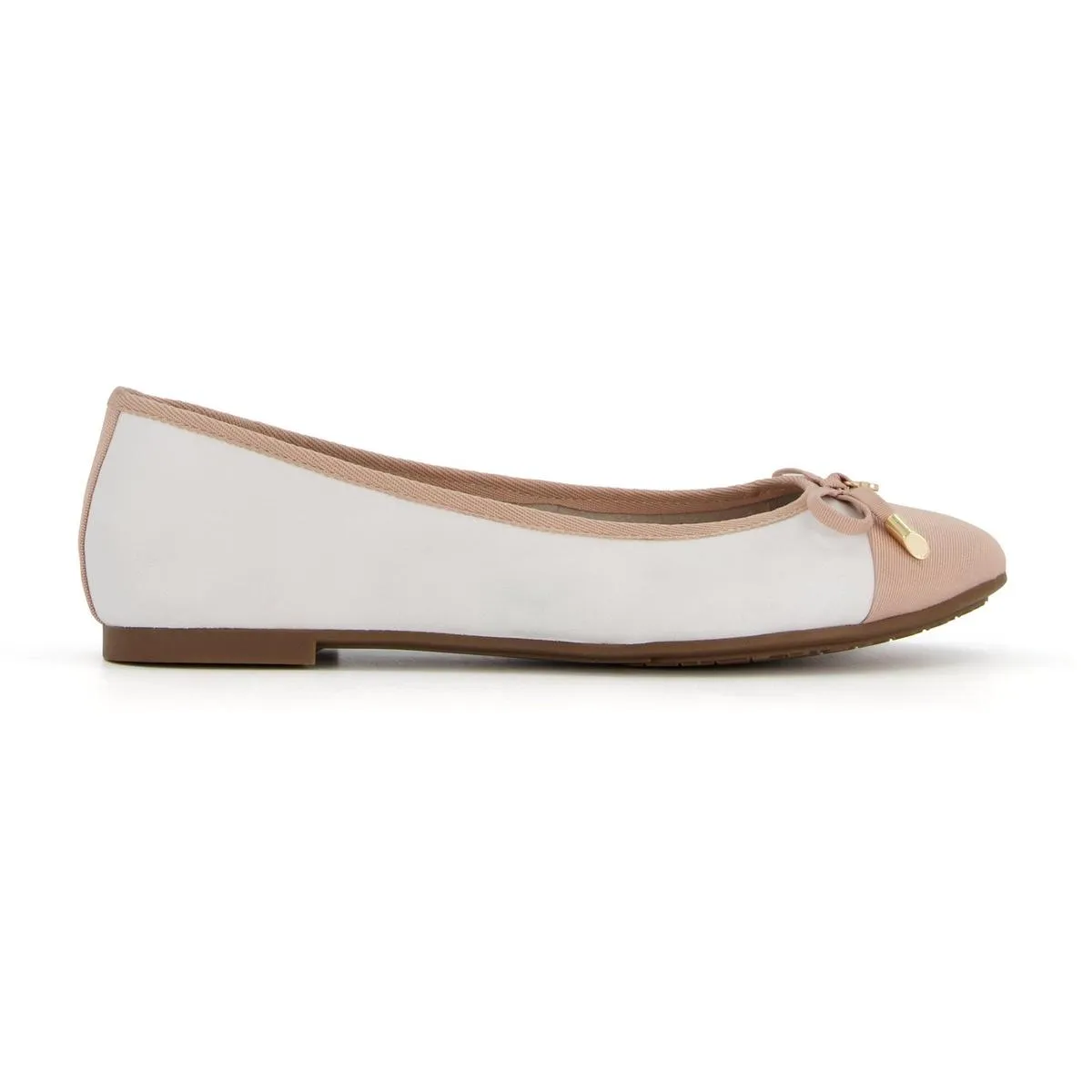 Dune Hartlyn Ballerina Shoes White