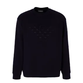 EAGLE EMBROIDERY Sweatshirt Navy Blue Casual Wear